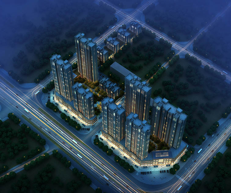 鸟瞰图夜景